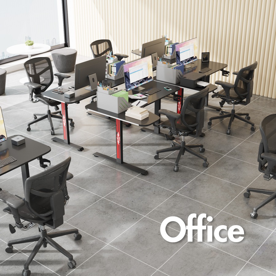 Advwin L Shape 140cm Gaming Desk RGB LED Light & Gaming Chair Racing Seat w/Footrest Office Chair Green & Grey