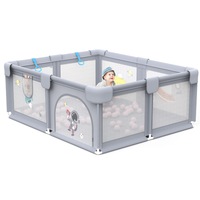 Advwin Large Baby Playpen 155cm*185*68cm Kids Activity Central Child Play Fence Yard with Anti-Slip Base