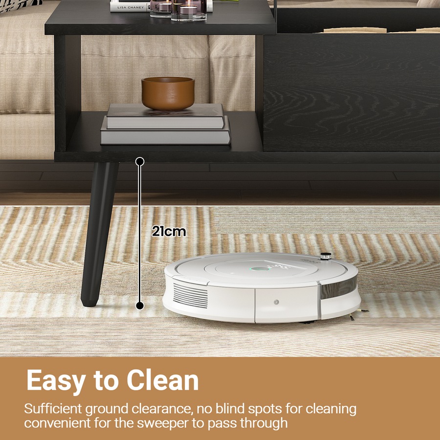 Advwin Lift Top Coffee Table Wooden Laptop Desk w/ Hidden Storage & Shelf Black