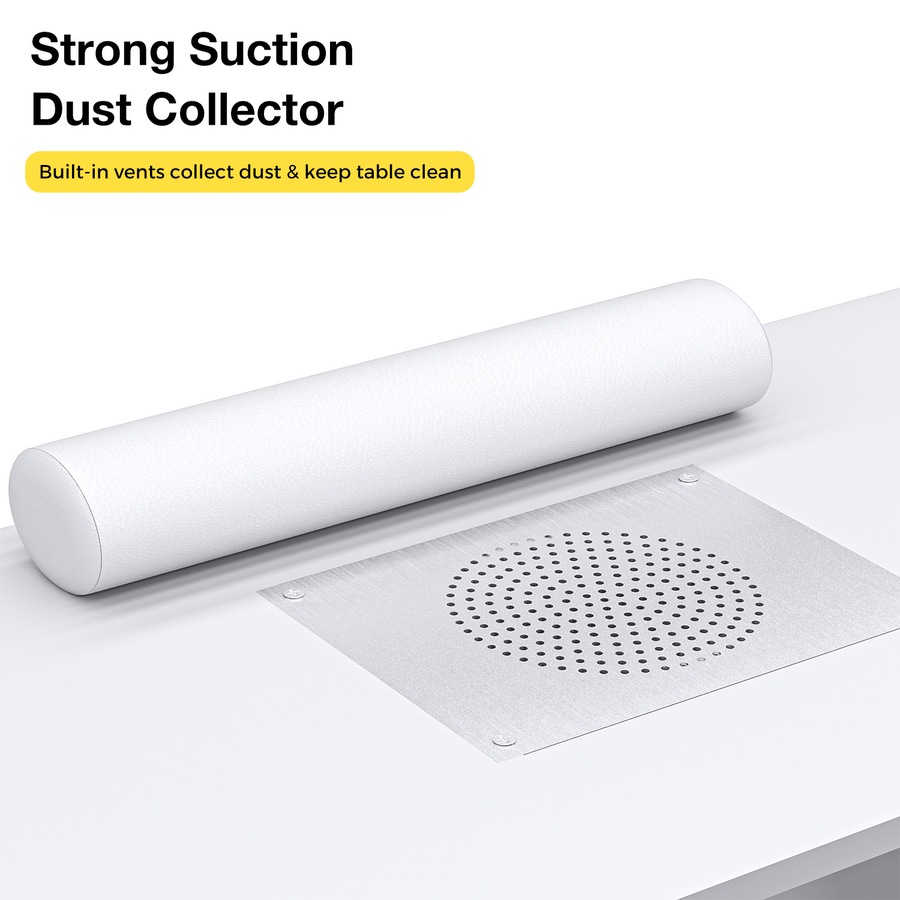 Advwin Manicure Table Nail Tech Desk Nail Table Station Dust Collector Drawers Cabinet Storage White