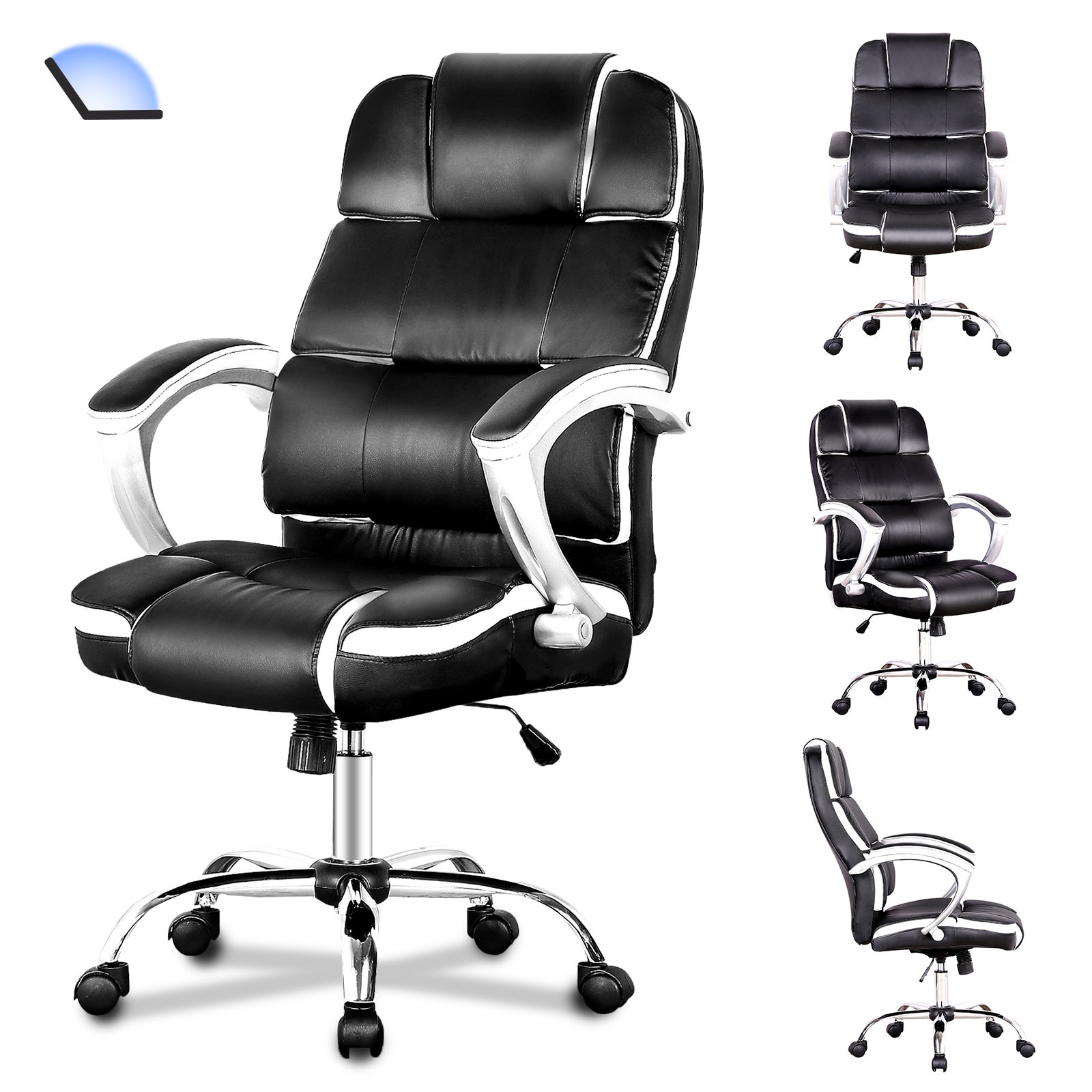Advwin Ergonomic Office Chair PU Leather Racing Gaming Chair Computer Seat