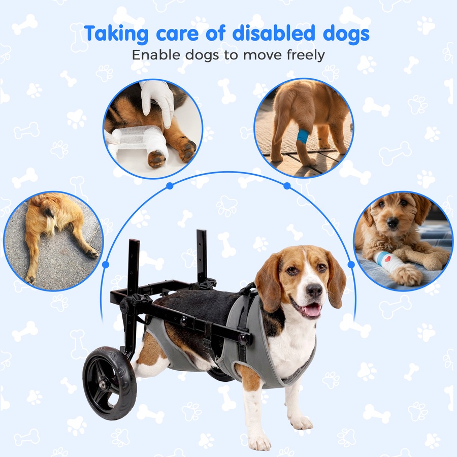 Advwin Medium Dog Wheelchair for Back Legs Mobility Support Lightweight Pet Wheelchair