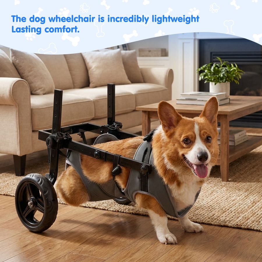 Advwin Medium Dog Wheelchair for Back Legs Mobility Support Lightweight Pet Wheelchair