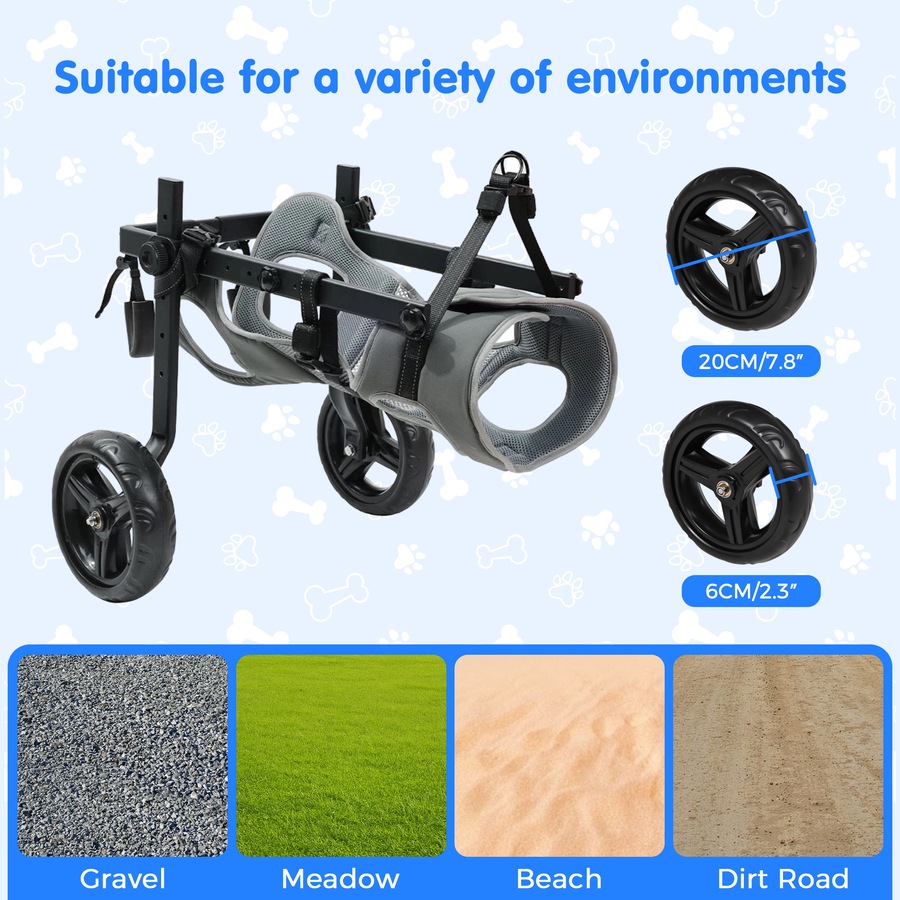 Advwin Medium Dog Wheelchair for Back Legs Mobility Support Lightweight Pet Wheelchair