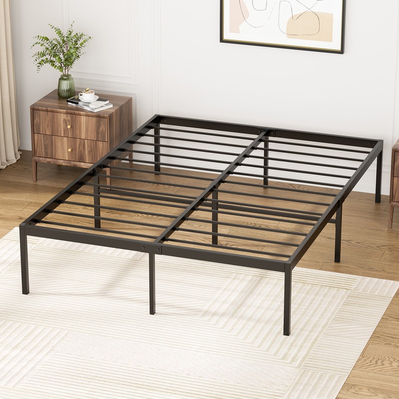 Buy Advwin Single Bed Frame Metal Bed Base 41cm Height Bed Frames Mattress Base Support Black