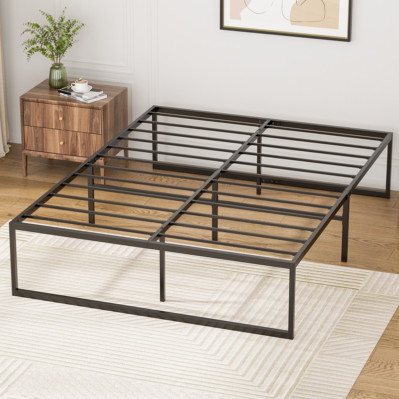 Buy Advwin Bed Frame Single Size Metal Bed Frames Bed Base Mattress Base Support Black MyDeal