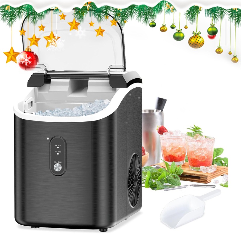 Buy ADVWIN Nugget Ice Maker Countertop, 15KG/Day, Portable Crushed Ice Machine, Self Cleaning
