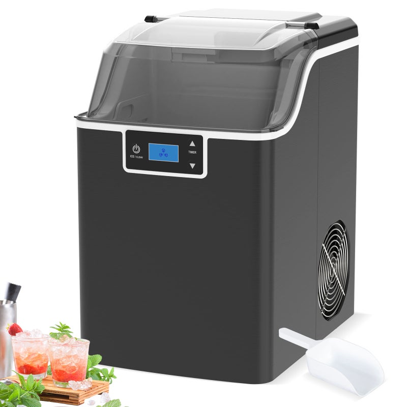 Buy ADVWIN Nugget Ice Maker Countertop, Crushed Ice Maker Machine