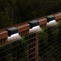 Advwin Solar Deck Lights 8 Pack Outdoor Solar Step Stair Fence Lights White Light