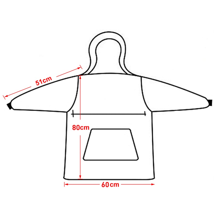 Advwin Oversized Hoodie Blanket Soft Plush Comfy Hooded Cuddle Blankets One Size Fit All 80*60*51cm( Dark Grey)