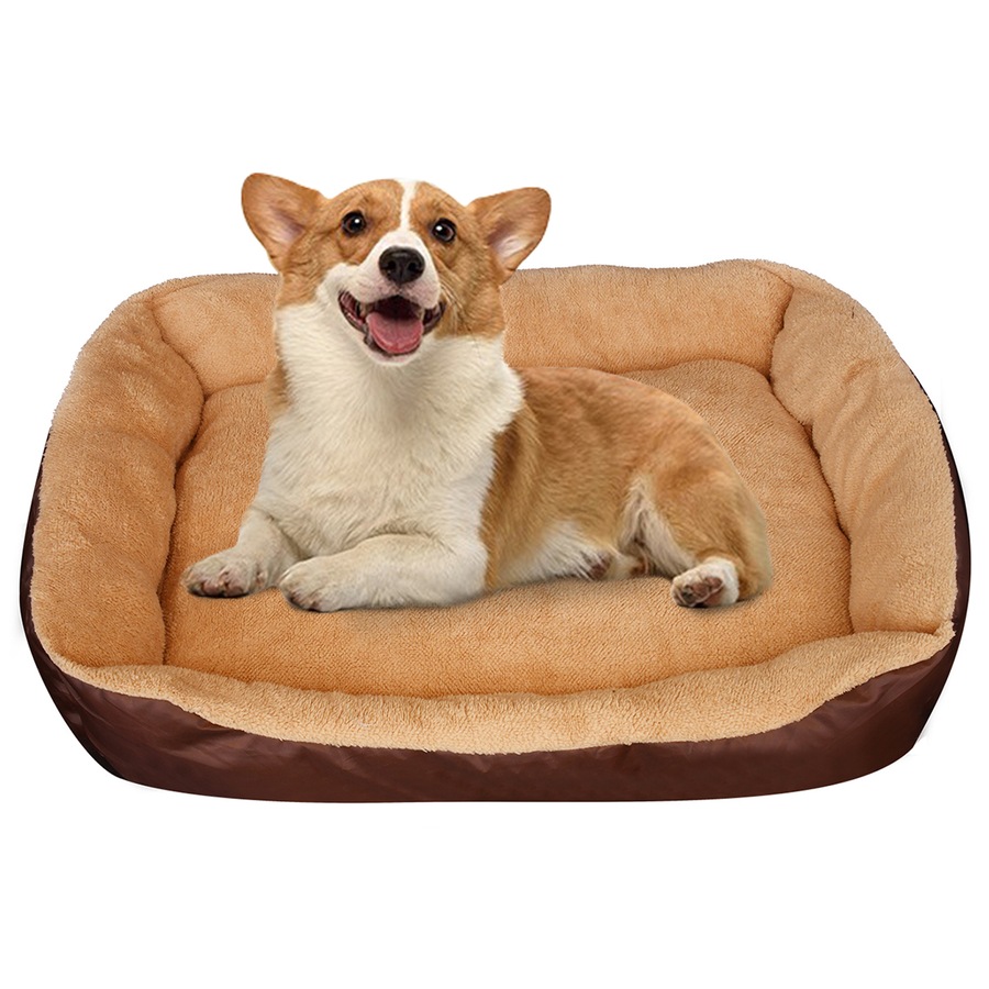 Advwin Pet Bed Dog Beds For Large Dogs Indoor Dog Calming Bed Brown