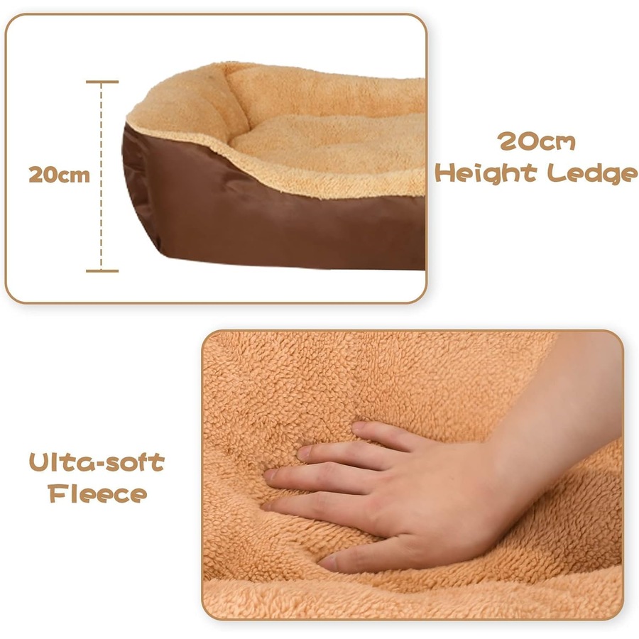 Advwin Pet Bed Dog Beds For Large Dogs Indoor Dog Calming Bed Brown