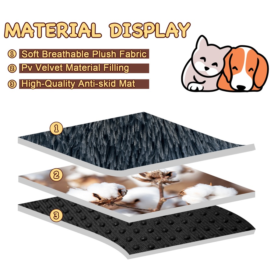Advwin Pet Bed Dog Beds For Large Dogs Indoor Dog Calming Bed