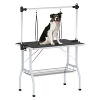 Advwin Pet Dog Grooming Table Adjustable 2Loops W/basket