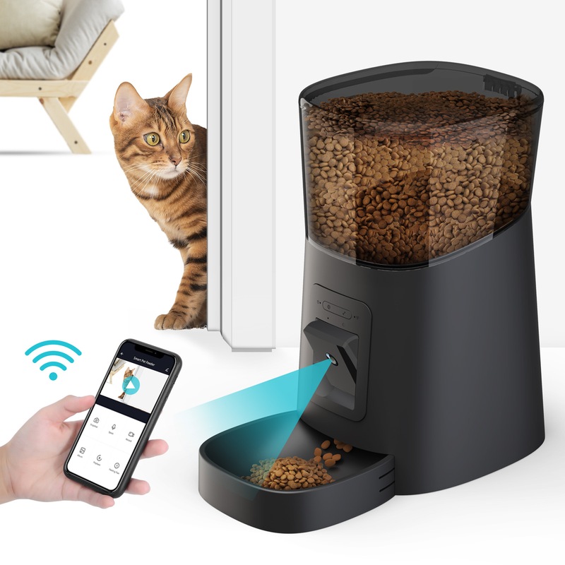 Buy ADVWIN Pet Feeder,1080P HD WiFi 6L Automatic Cat Feeder Adjustable