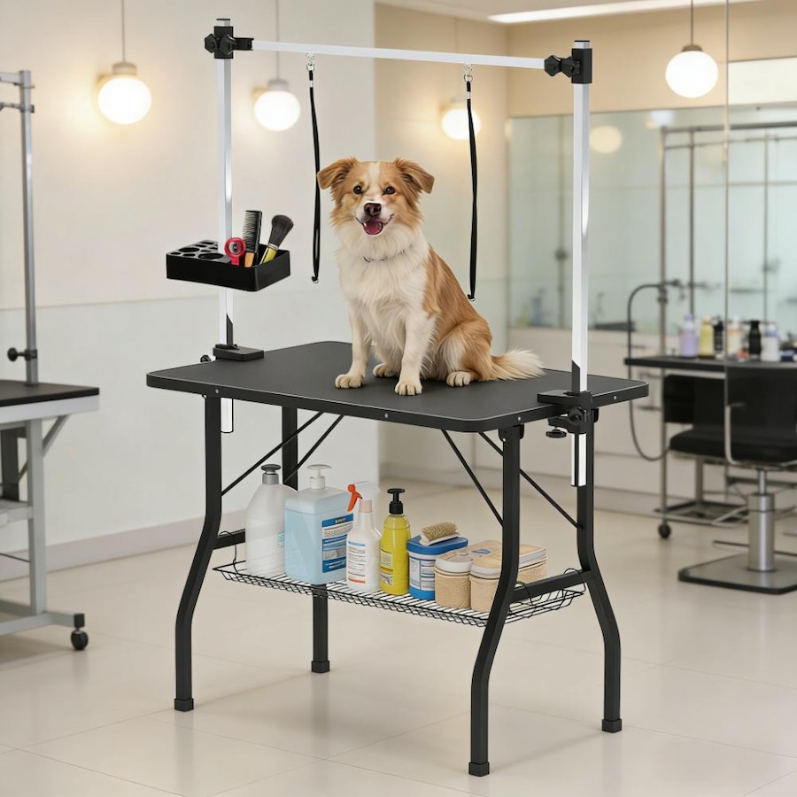 Advwin Pet Grooming Table Dog Grooming Station with Tool Storage