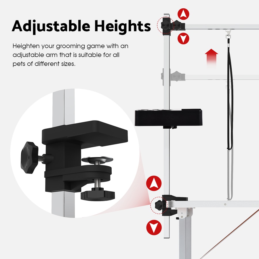 Advwin Pet Grooming Table Dog Grooming Station with Tool Storage