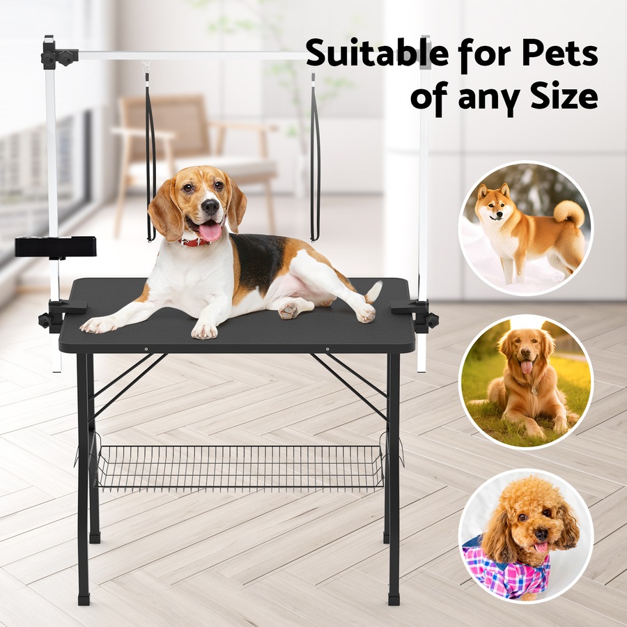 Advwin Pet Grooming Table Dog Grooming Station with Tool Storage