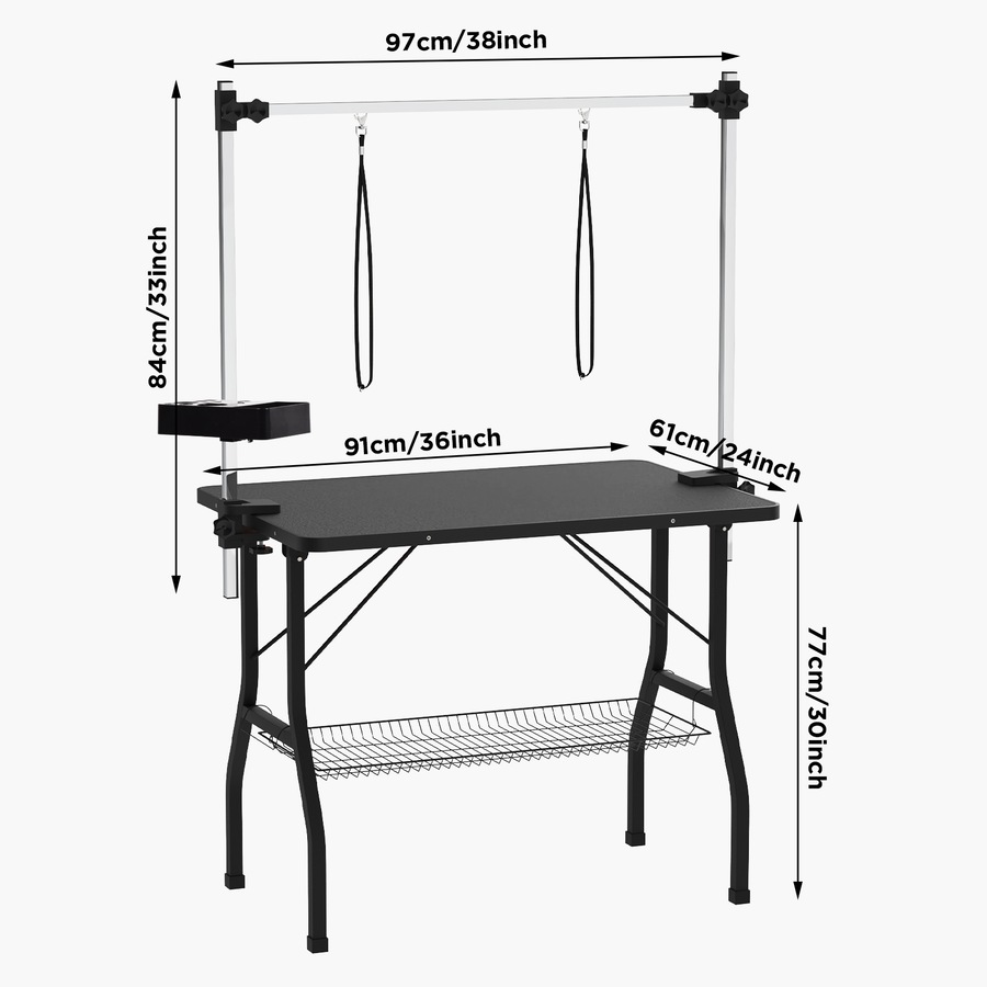 Advwin Pet Grooming Table Dog Grooming Station with Tool Storage