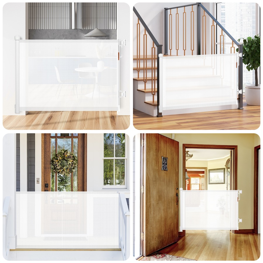 Advwin Retractable Pet Safety Gate Doorways Hallways Stairs Gate