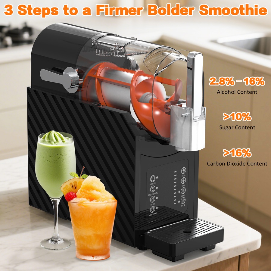 Advwin Slushie Machine, 2.5l Ice Shaver Machine for Home, 250w Ice Crusher with 3 Modes, Self-Cleaning Frozen Drink Maker for Frozen Margaritas, Cocktails, Smoothies, Milkshakes - Dishwasher Safe