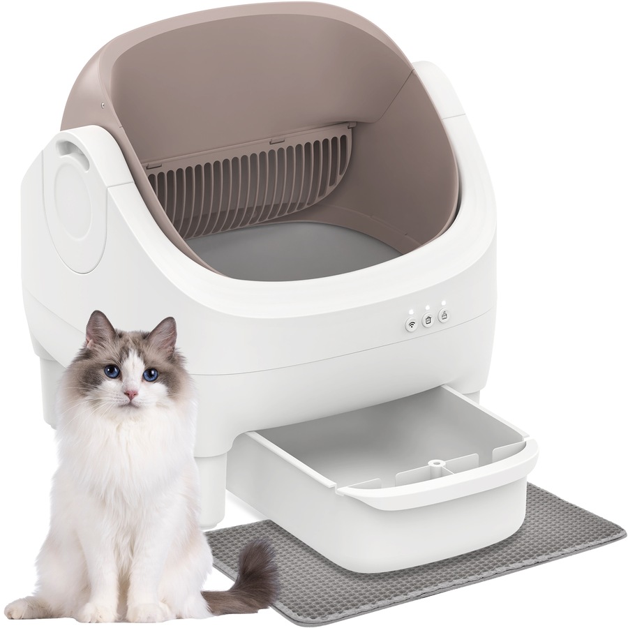 Advwin Smart Cat Litter Box Automatic Self-Cleaning With Litter Mat App Remote Control