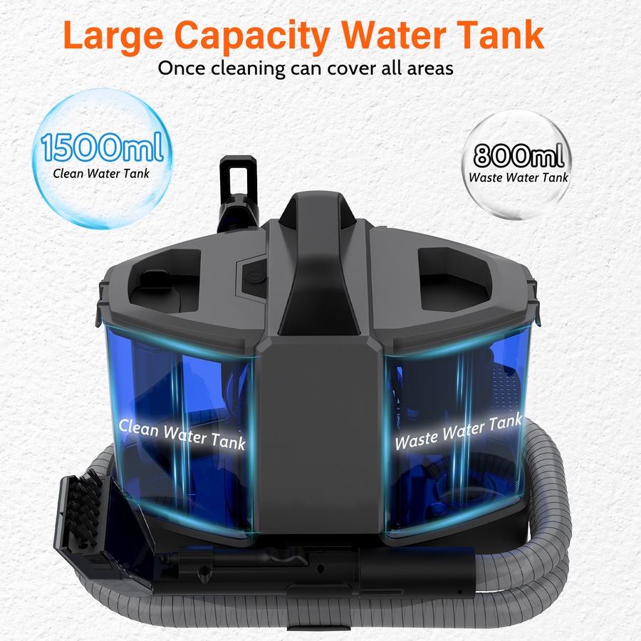 Advwin SpotClean, Portable Carpet Cleaner, Multi-Purpose Portable Cleaner, Carpet and Upholstery Cleaner Machine, Perfect for Pets, Carpet, Area Rugs, Couches, Upholstery, Cars & More, Black