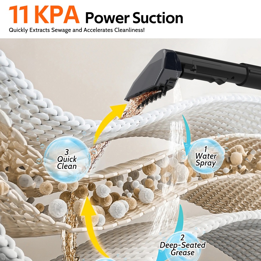 Advwin SpotClean, Portable Carpet Cleaner, Multi-Purpose Portable Cleaner, Carpet and Upholstery Cleaner Machine, Perfect for Pets, Carpet, Area Rugs, Couches, Upholstery, Cars & More, Black