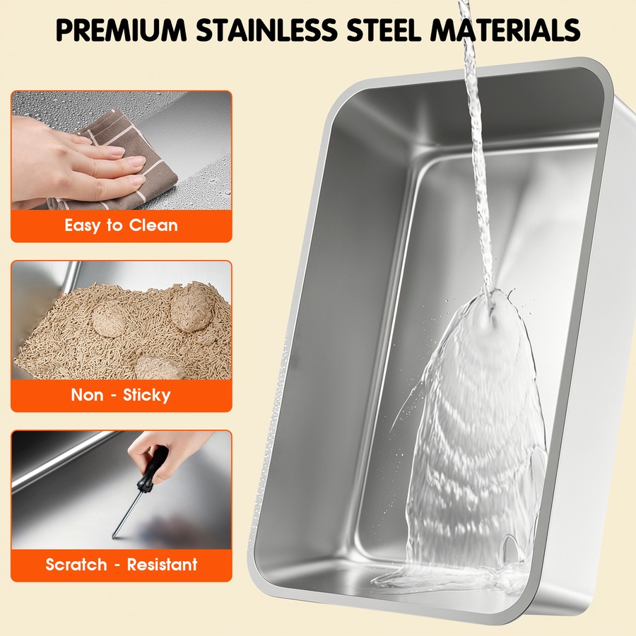 Advwin Stainless Steel Litter Box Plasma Deodorizing Infrared Sensor