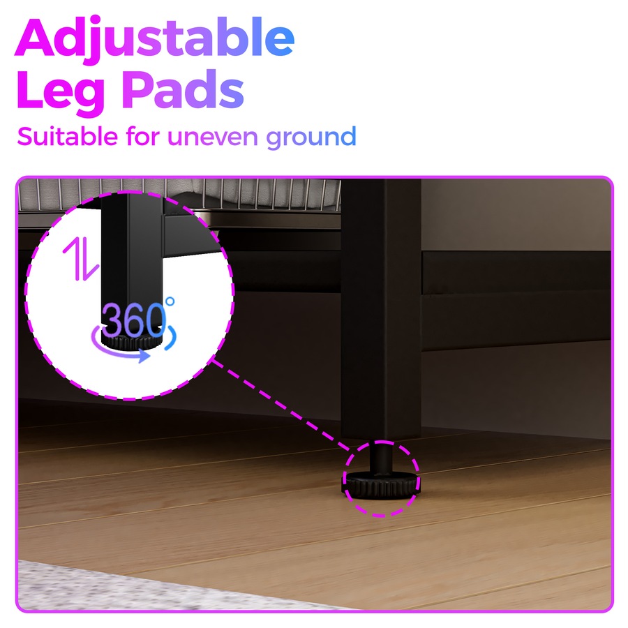 Advwin U Shaped Gaming Desk with LED Lights & Power Outlets Reversible 164cm Corner Computer Desk with 3 Drawers and Bookshelf Black