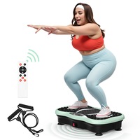 Advwin Vibration Plate Exercise Machine, 120 Speed Vibration Platform Workout for Lymphatic Drainage, Full Body Vibration machine w/Resistance Bands, 10 Preset Workouts, Green