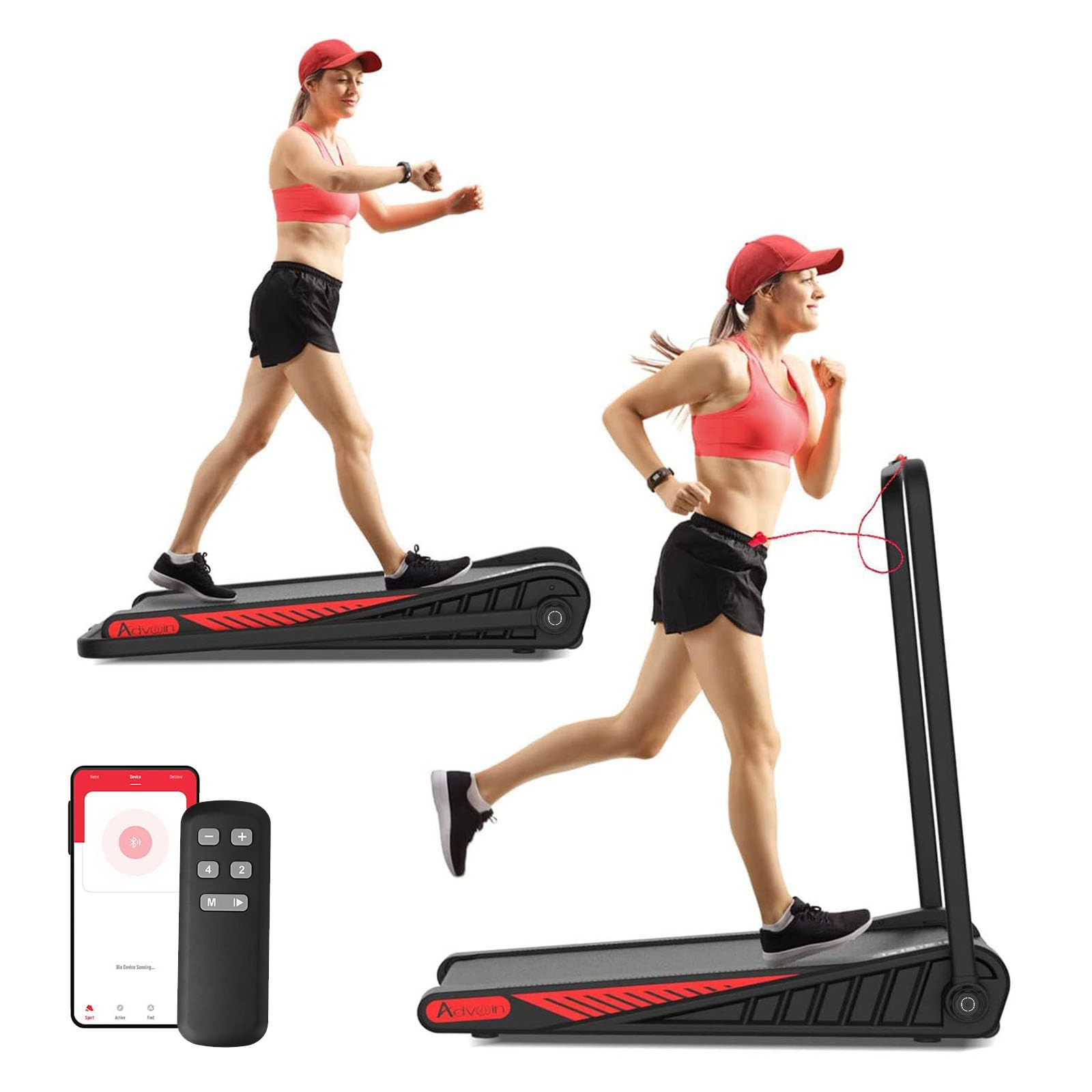 ADVWIN Walking Pad Treadmill Electric Folding Max 8 km/h 2HP Motor
