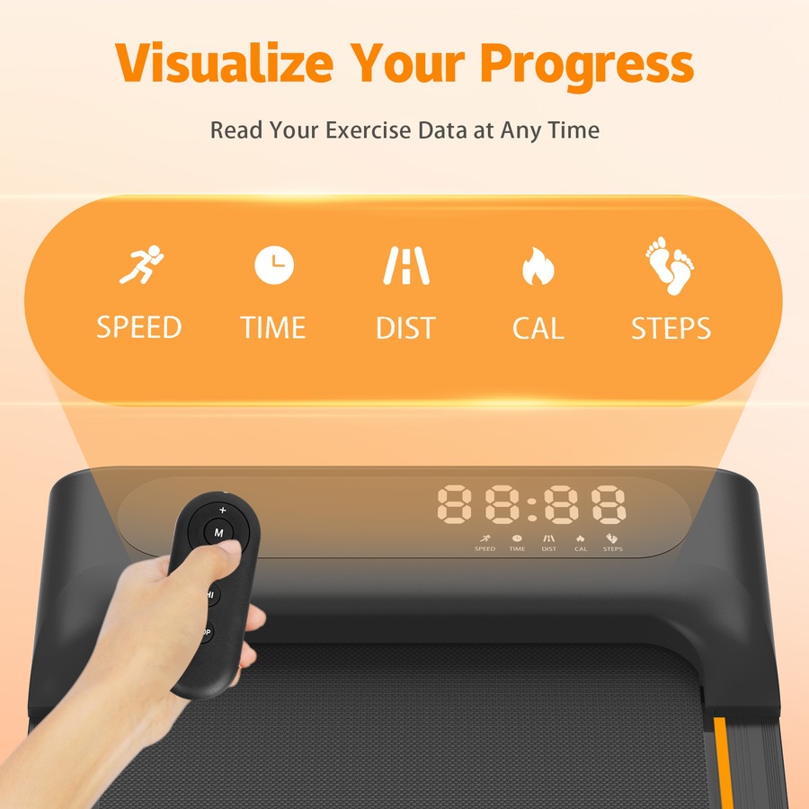 Advwin Electric Treadmill Under Desk Walking Pad for Home Office, Compact Portable Walking Running Machine, Max 8km/h