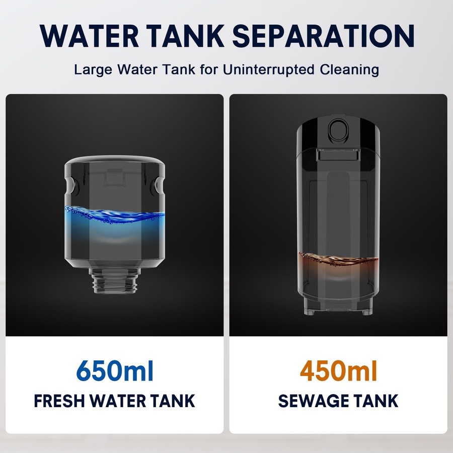 ADVWIN Wet Dry Vacuum Cleaners, Lightweight Wet-Dry Vacuum with Self-Cleaning, One-Step Cleaning for Hard Floors, Great for Sticky Messes and Pet Hair - White& Black Mop Vacuum Cleaner