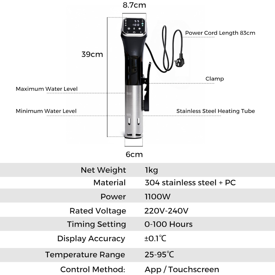 Advwin Remote Buy Advwin Wifi Sous Vide Cooker, Smart Slow Cooker with APP Remote ...