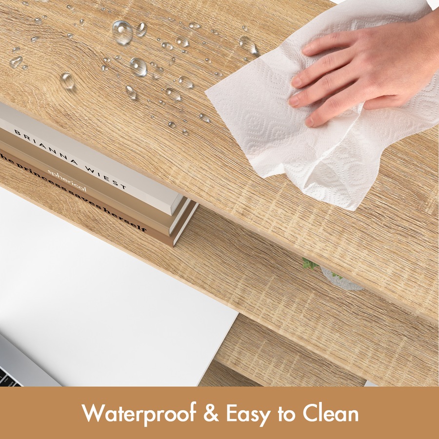 Advwin Corner Desk with Bookshelf Rotatable Office Computer Desk with Storage Shelf Study Table Workstation