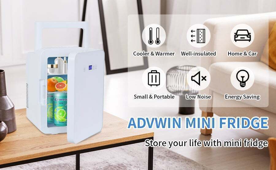 Buy Advwin 12L Mini Fridge Temperature Control Digital Display AC/DC