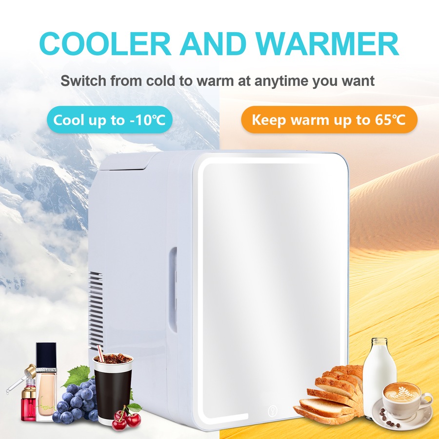 Advwin Makeup Mini Fridge 12 L Car Mini Refrigerator Suitable for Food and Beverages Cosmetics