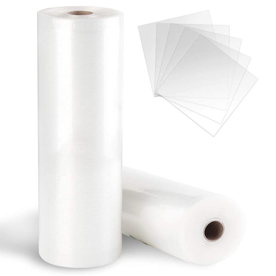 Vacuum Food Sealer Bags, 6 Rolls Food Saver Bag Rolls, BPA Free and Commercial Grade Storage Bags for Storage, Meal Prep or Sous Vide 3*(20cm*500cm) & 3*(28cm*500cm)