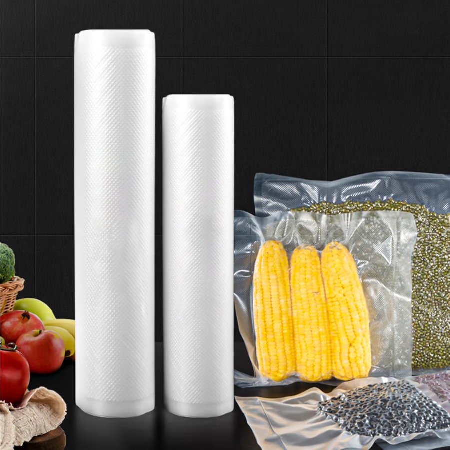 Vacuum Food Sealer Bags, 6 Rolls Food Saver Bag Rolls, BPA Free and Commercial Grade Storage Bags for Storage, Meal Prep or Sous Vide 3*(20cm*500cm) & 3*(28cm*500cm)