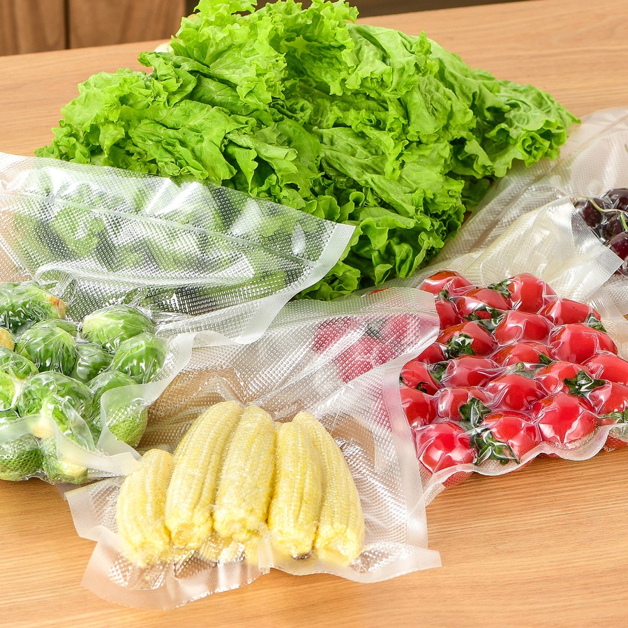 Vacuum Food Sealer Bags, 6 Rolls Food Saver Bag Rolls, BPA Free and Commercial Grade Storage Bags for Storage, Meal Prep or Sous Vide 3*(20cm*500cm) & 3*(28cm*500cm)