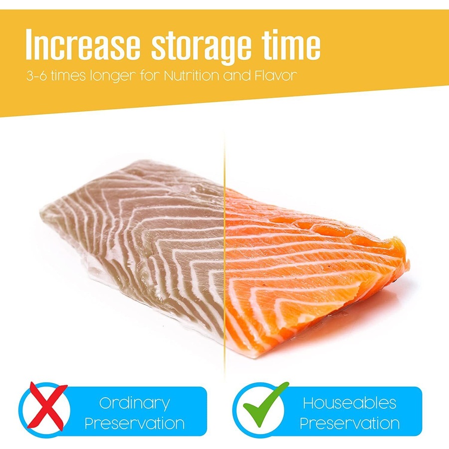 Vacuum Food Sealer Bags, 6 Rolls Food Saver Bag Rolls, BPA Free and Commercial Grade Storage Bags for Storage, Meal Prep or Sous Vide 3*(20cm*500cm) & 3*(28cm*500cm)