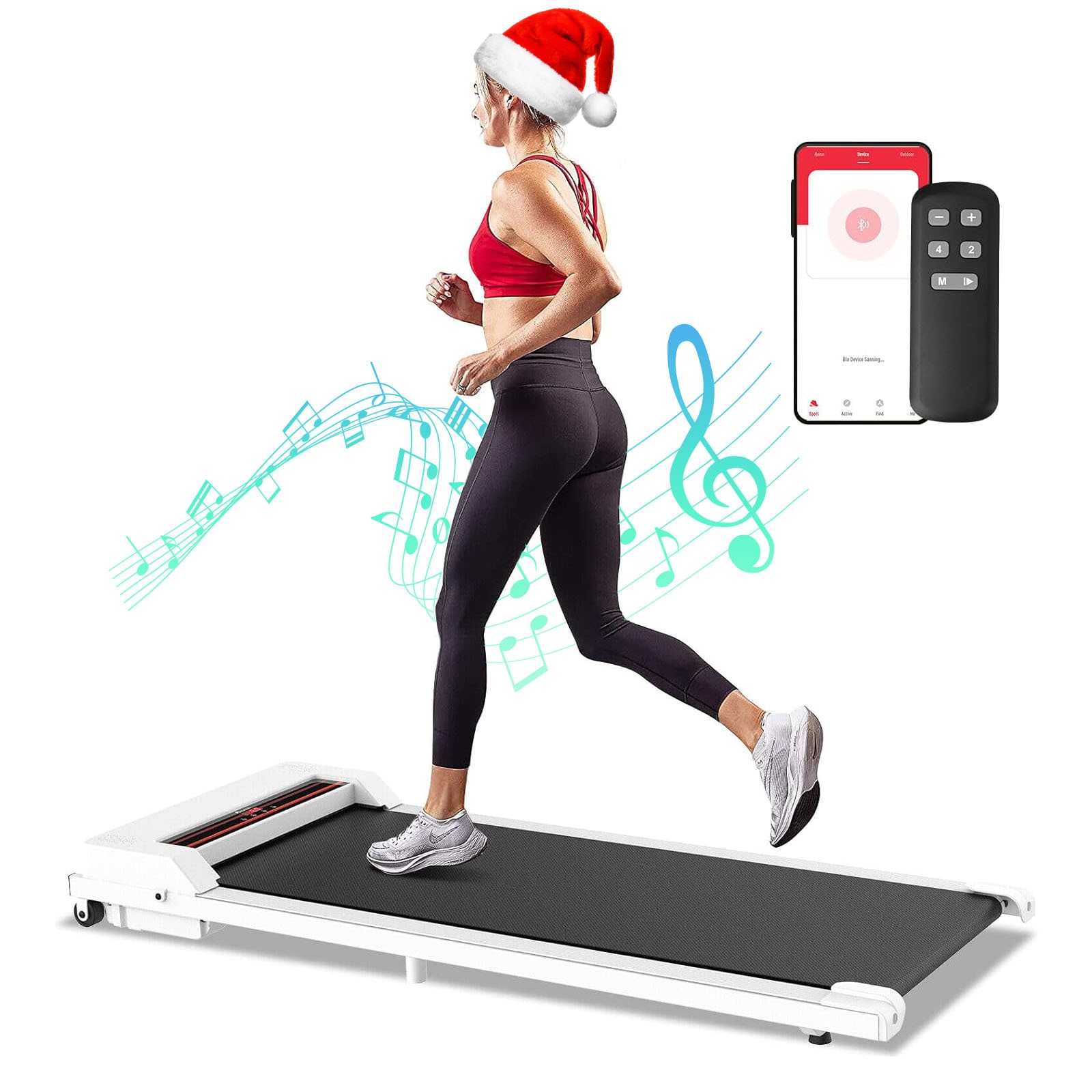 Walking Pad Treadmill Under Desk Electric Compact Machine Home Office Gym Exercise