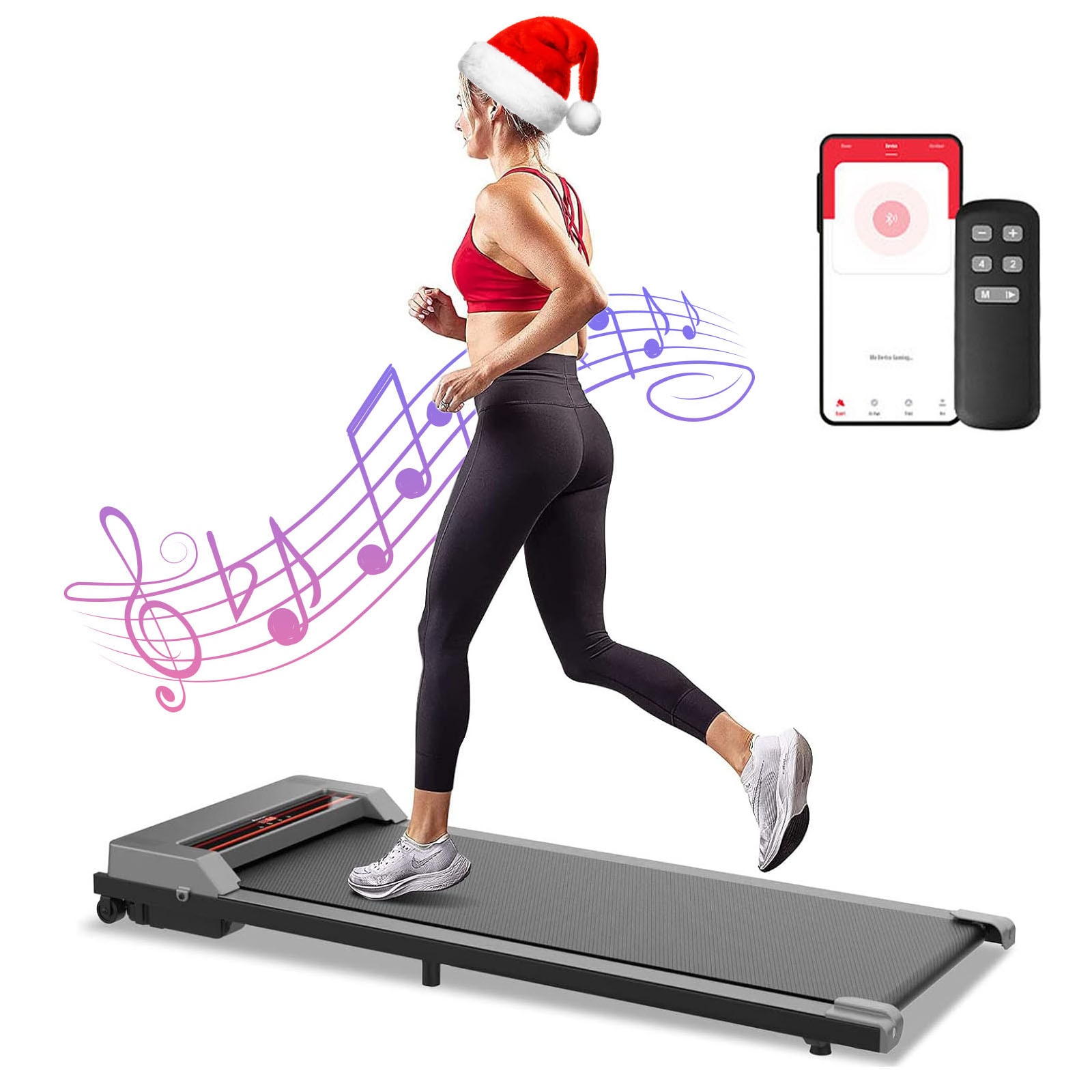 Walking Pad Treadmill Under Desk Electric Machine Home Office Gym Exercise Fitness
