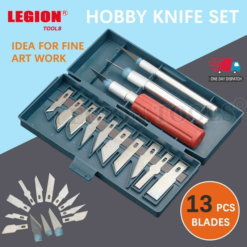 Buy 13 Piece Hobby Craft Knife Set With Case3 Knives +13 Cutting