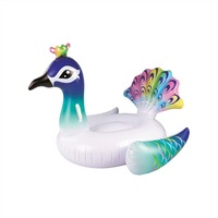 168cm Peacock Inflatable Ride On Float Pool Swim Beach Summer Fun Toy Outdoor