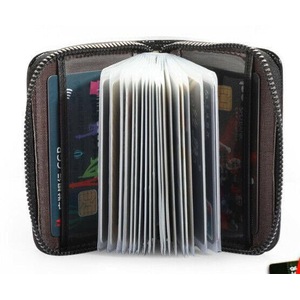 22 Black Card Holder Mini PU Leather Wallet Business Case Purse ID Credit Slim