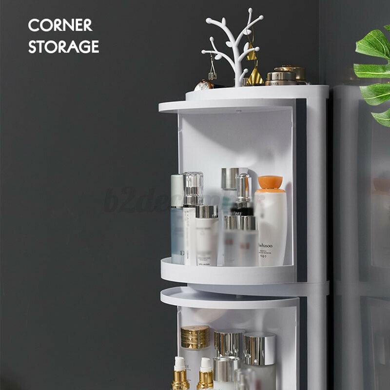 Buy 360 ° Rotating Shelf Corner Bathroom Storage Rack Cabinet Toilet ...