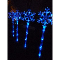 4 PCS 40 LED Blue Snowflake Solar Christmas Garden Lights
