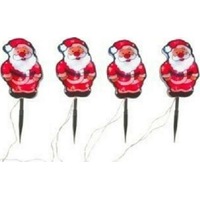 4 PCS 40 LED White Santa Solar Christmas Garden Lights